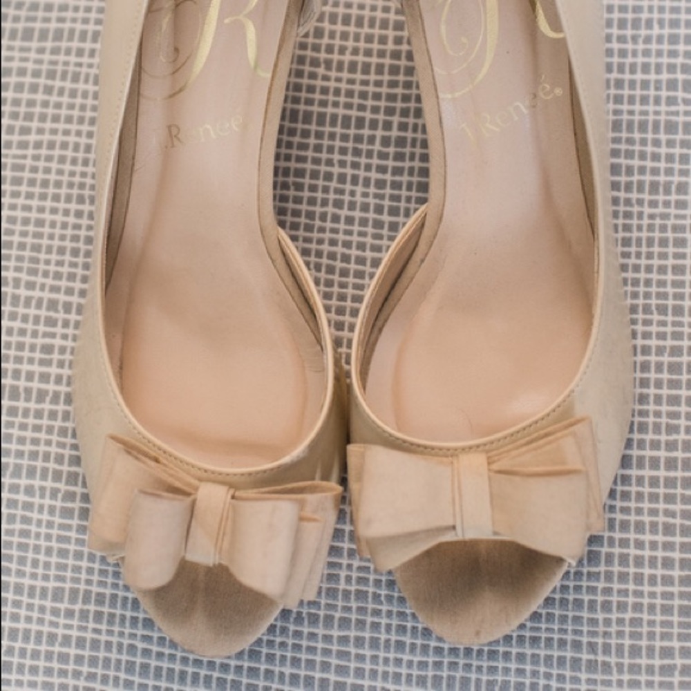 J. Renee wedge dress shoe size 9 nude color